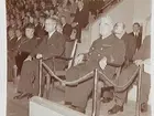 Invigning av Örebro Idrottshus 1 sept. 1946.
 Kronprinsen med fru landshövding t.v. och t.h. landshövding Bror Hasselroth.