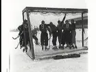 Bandy. Hörna mot Karlstad Göta, bollen ligger t.h. i mål.