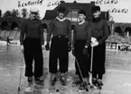 Bandy
Åkerström, Östling, Eklund och Wiklund vid Stockholm Stadion.