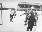 Bandy vid Eyravallen. Femte målet på Reimers, Stockholm.