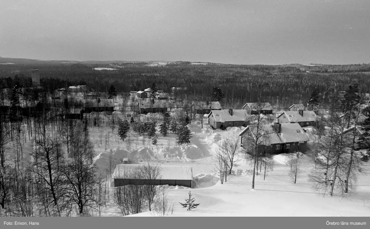 Dokumentation av Ställbergsgruvan i Ljusnarsberg, nedlagd 1977.
Gruvarbetarbostäder.