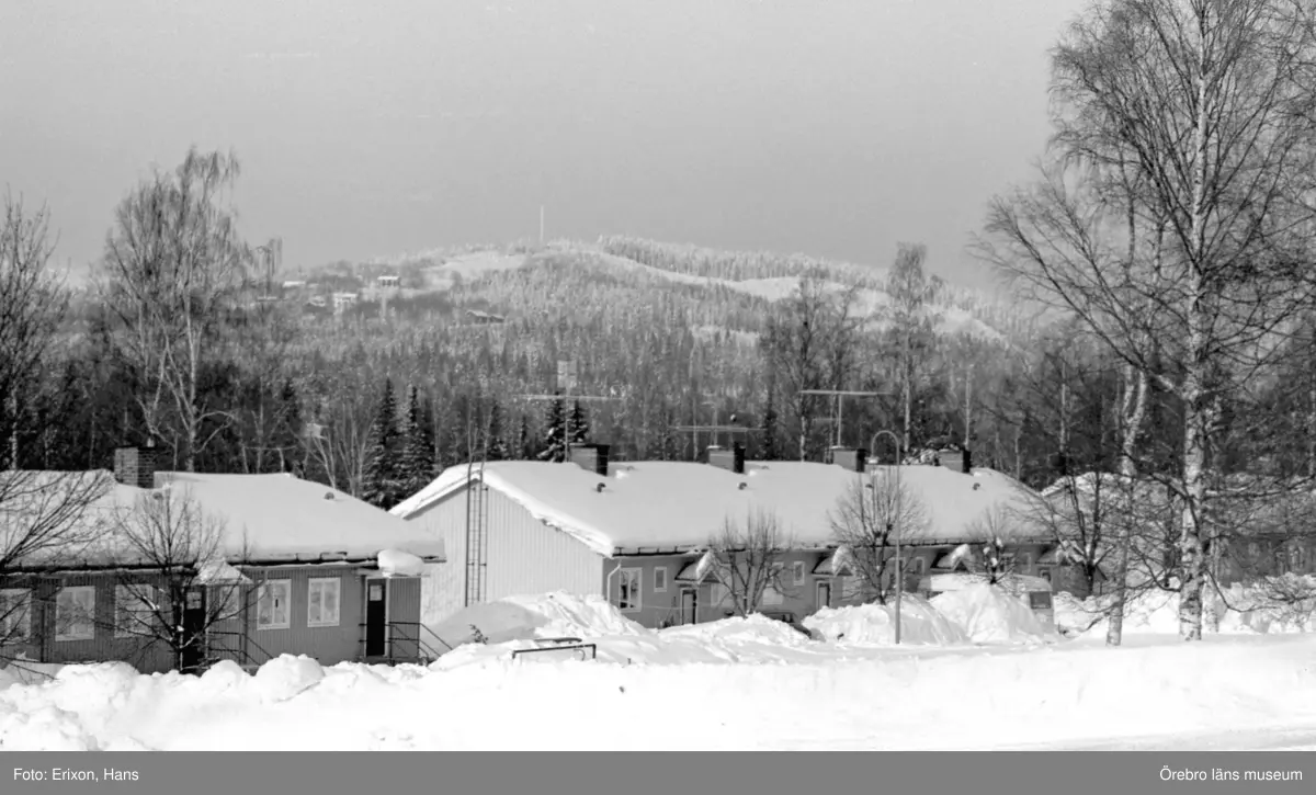 Dokumentation av Ställbergsgruvan i Ljusnarsberg, nedlagd 1977.
Gruvarbetarbostäder.