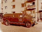 Brandbil.
Vintrosa brandkår, exteriör. 
Best. Gustafsson & Görtz?)