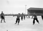 Bandymatch, landskampen Sverige-Norge på Eyravallen.