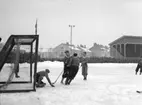 Bandymatch, landskampen Sverige-Norge på Eyravallen.