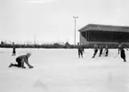 Bandymatch, landskampen Sverige-Norge på Eyravallen.