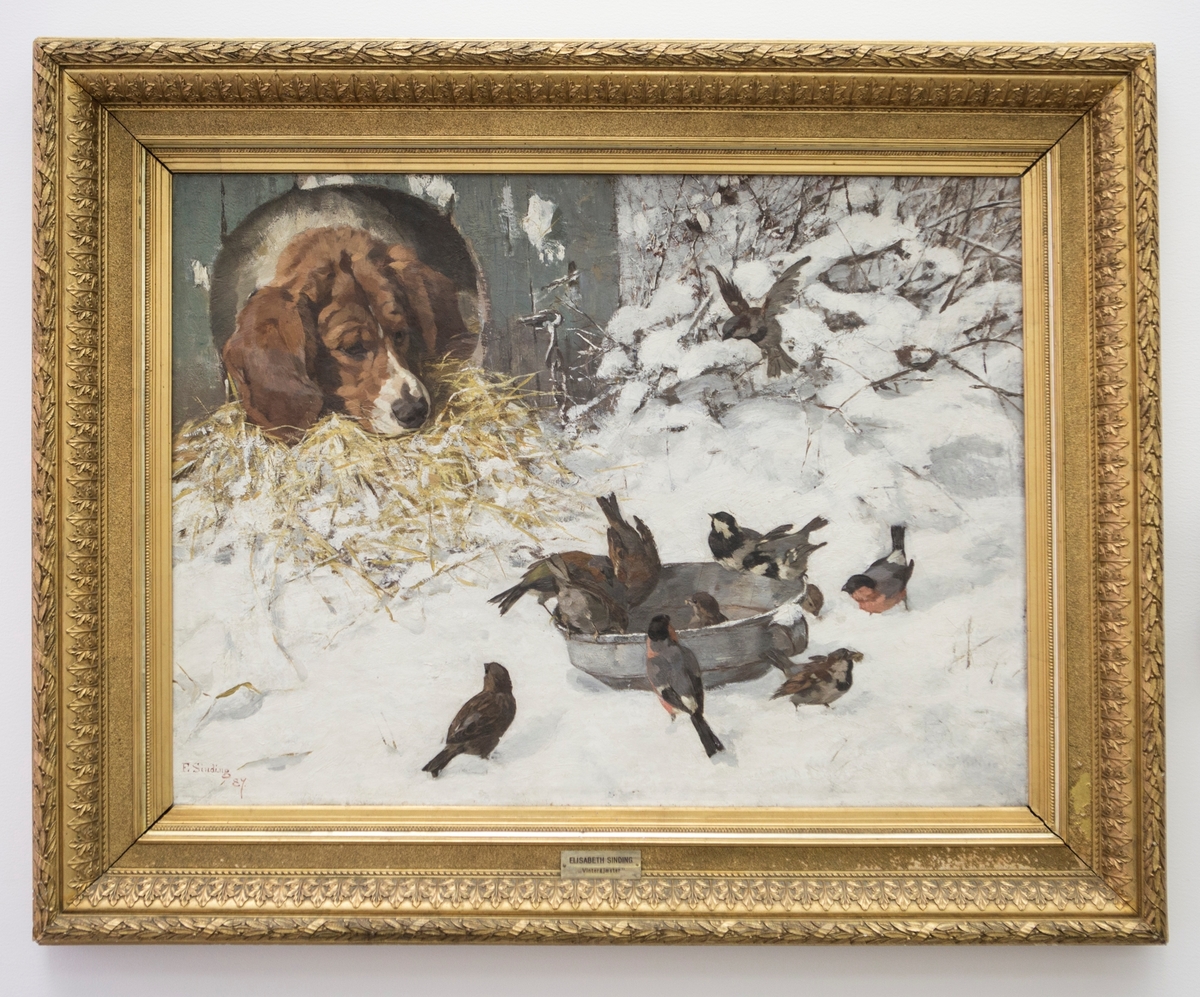 Vintergjester [Oljemaleri]