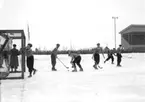 Bandymatch, landskampen Sverige-Norge på Eyravallen.