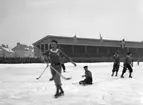 Bandymatch, landskampen Sverige-Norge på Eyravallen.