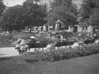 Örebromotiv. Centralparken med statyn Befriaren.
27 augusti 1940.