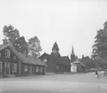 Kopparbergs kyrka, bostadshus.
14 juli 1953.