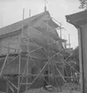 Kräcklinge kyrka, exteriör, renovering.
18 juni 1954.