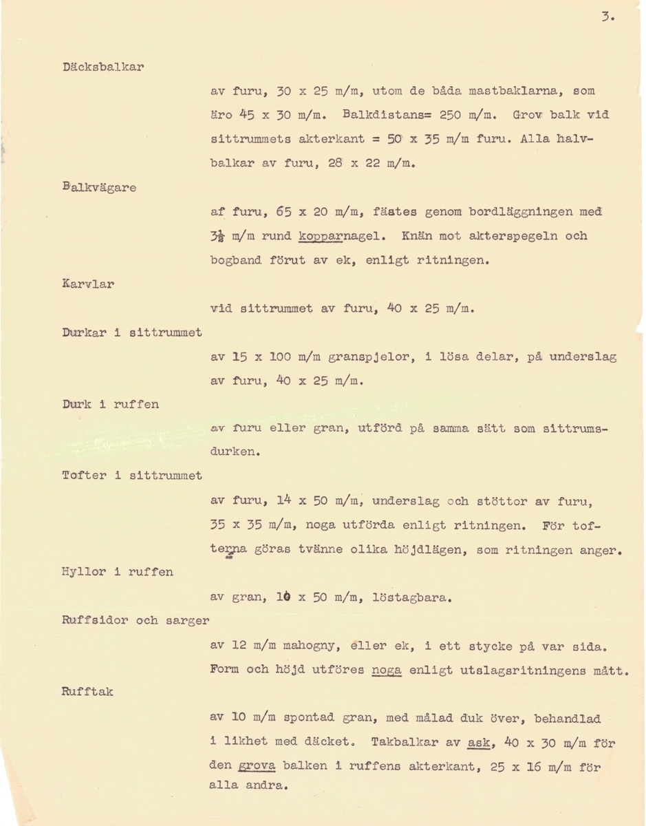 Flertal dokument: Utrustningslista, arbetsbeskrivning samt specifikation för båten (på engelska).

EJDERN, 15 kvm pojkbåt ritad av Erik Salander 1926.