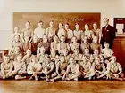 Olaus Petriskolan, klassrumsinteriör, 36 pojkar med lärare Andersson (vikarie för Tore Zötterman), klass 6A, sal 20.