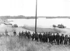 Demonstration av byggandet av Däckbro 200,  Ing 1 Svea Ingenjörregemente, Södertälje.