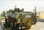 Utrikestjänst, FN. Camp Oden i Tuzla. Pansarskytteforden SISU.