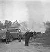 Pyromanbränderna i Kopparberg den 19 juni 1961. Brandsläckning.