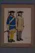 Plansch i original med uniform för musketerare för år 1716, ritad av Einar von Strokirch.