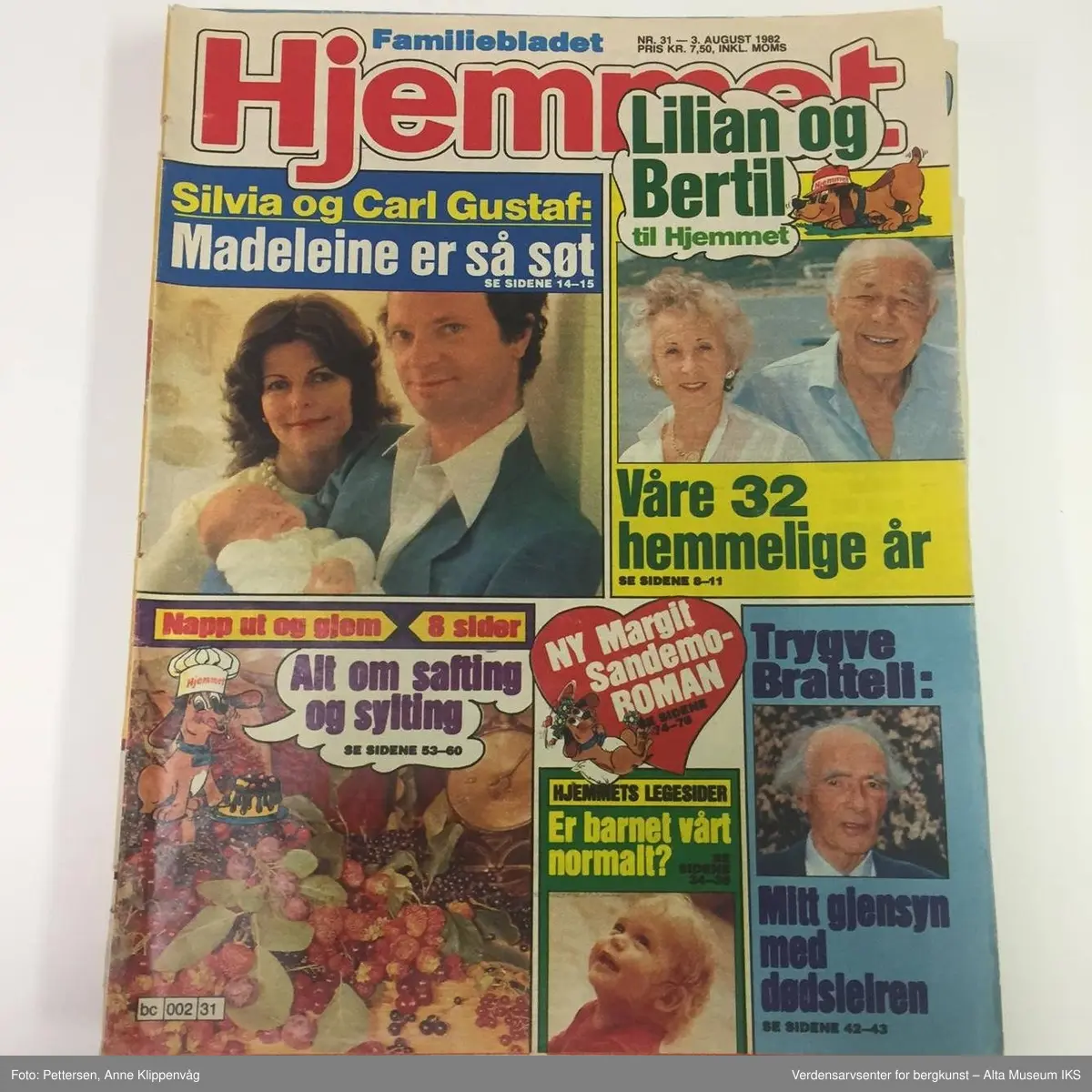11 ukeblader i vanlig ukebladformat. Fargesider.