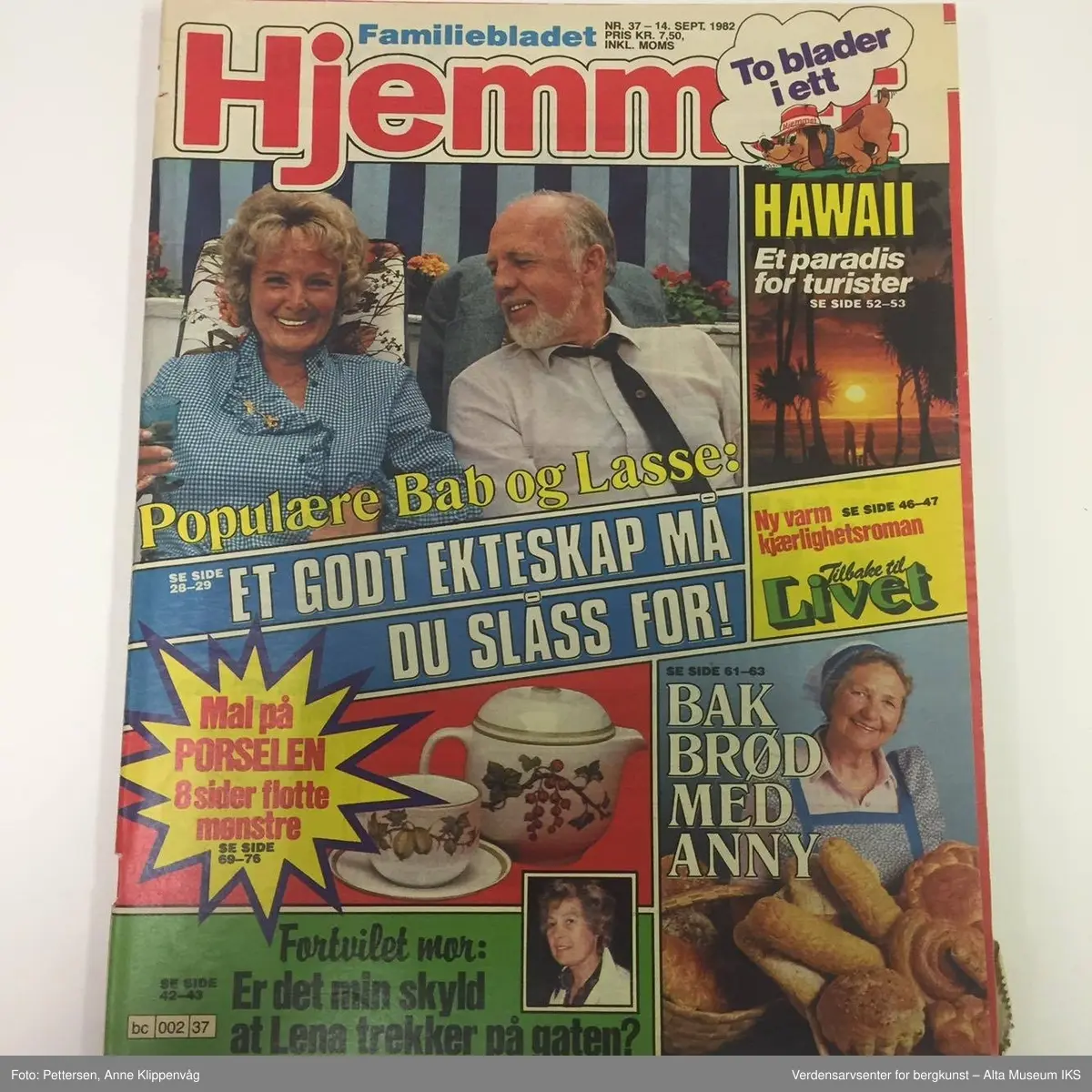 11 ukeblader i vanlig ukebladformat. Fargesider.