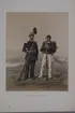 Plansch med uniform för Andra livgardet. Plansch i färgtryck efter original av Fritz von Dardel. Ingår i planschsamlingen Den svenska och norske armeens uniformer, 1861-1863.