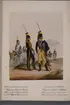 Plansch med uniform för officer vid Smålands husarregemente och officer vid Livregementets husarer. Ingår i planschsamlingen Das europäische Heer in charakteristischen Gruppen: Scweden, utgiven av Eckert und Monten ca 1840.