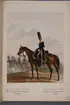 Plansch med uniform för manskap vid Wendes artilleriregemente. Ingår i planschsamlingen Das europäische Heer in charakteristischen Gruppen: Scweden, utgiven av Eckert und Monten ca 1840.