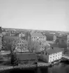 Utsikt från Örebro slott mot nordost. Arbetshuset.
11 mars 1938.