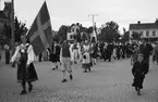 Holländska folkdansare, Vaksala torg, Uppsala 1948