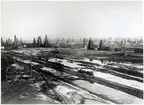 Sabunksehi, oljefält i Balachany.
Bilden ingår i två stora fotoalbum efter direktör Karl Wilhelm Hagelin som arbetade länge vid Nobels oljeanläggningar i Baku.