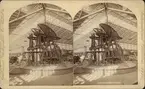 Stereobild av motor, Corliss Engine, Centennial International Exhibition 1876.