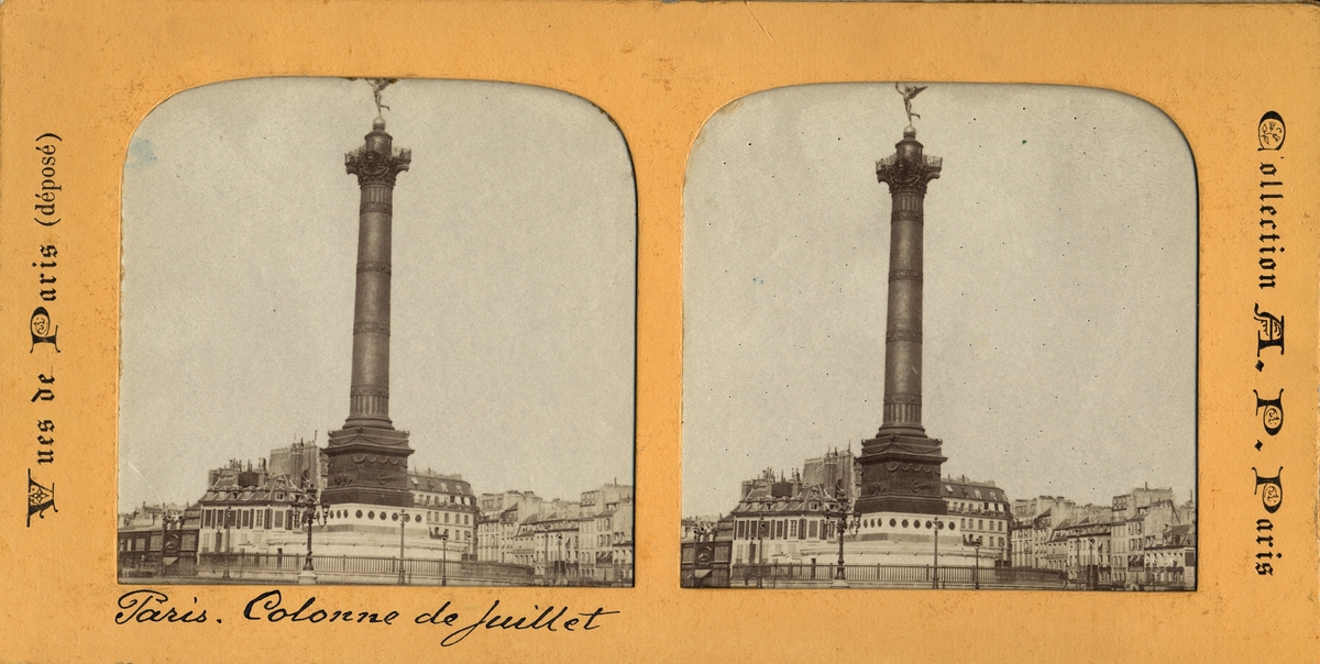 Stereobild av Colonne de Justice, Place de la Bastille, Paris.