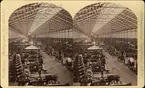 Stereobild, Machinery Hall, Centennial International Exhibition 1876.