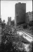 Ljusbild, fotografi från Nordiska arkitekturmötet på Gotland 1920. Vy över ringmuren, Visby.