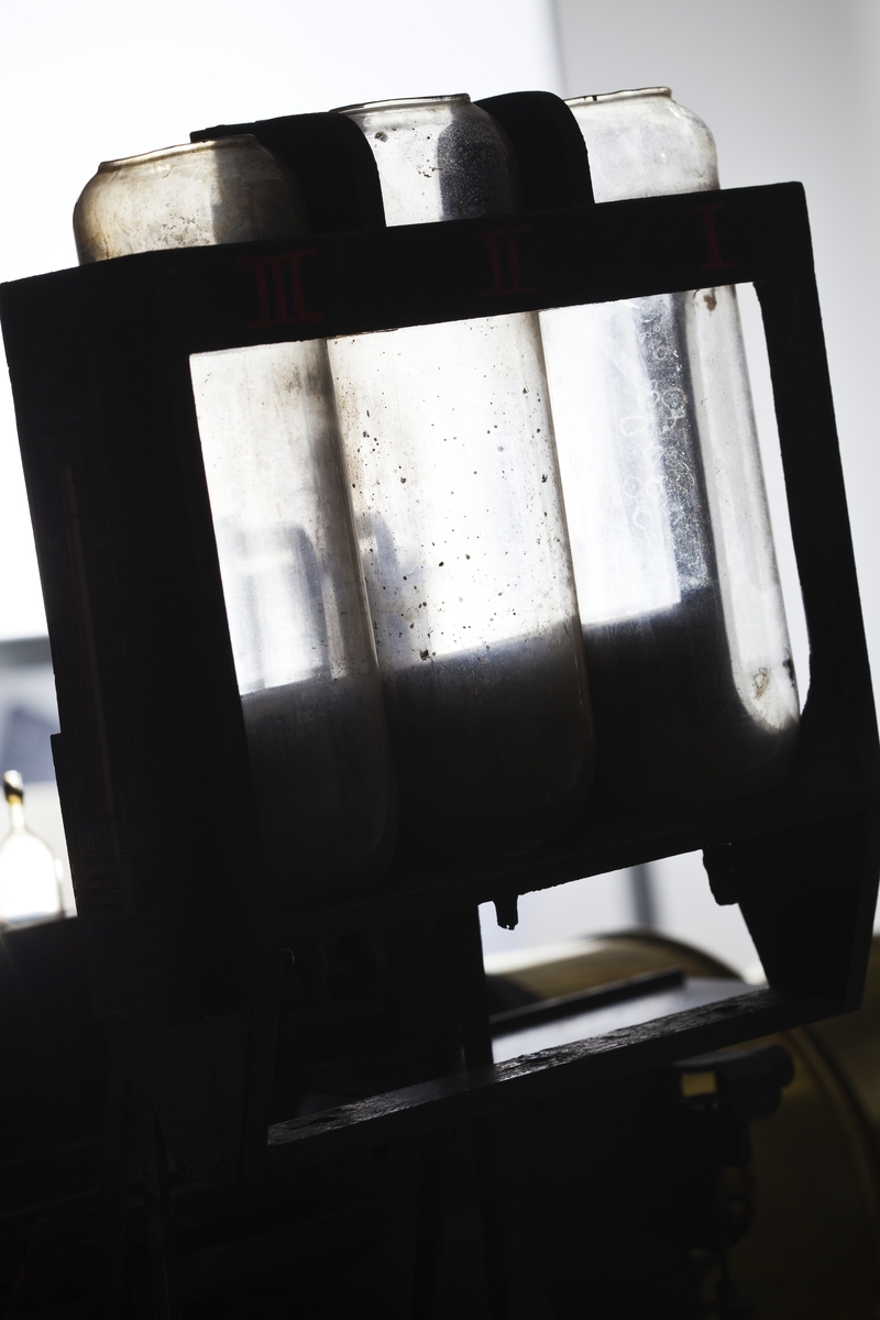 Fotoautomat "Bosco" för tillverkning av ferrotypier. Penningautomat för självfotografering.  Den fungerade på så sätt att det ljuskänsliga skiktet placerats i en profilerad plåtbricka som på samma gång var framkallningsskål och sedan ram för fotografiet. I automaten exponerades bilden i lodrätt läge och framkallades sedan med vätskor som portionerades ur behållare. Efter tre minuter var ferrotypen klar och matades ut ur apparaten. Den behövde torka ytterligare och fick enligt anvisningarna inte utsättas för starkt ljus förrän den var torr. Bilden mätte 60x83 mm och levererades i ett etui av papper. Plåtbrickan hade påtryck av reklam och information på baksida och kanter.
Tillbehör: Sockel med 2 st. metallådor för plåtar, 10 st. plåtar ("W.H.C Bernitt Original Bosco Platte Hamburg 23 ...), överdel med kamera, mekanism, mekanism för framkallning m.m. nyckel till verket.