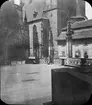 Skioptikonbild med motiv från katedralen St Mary, Erfurt.
Bilden har förvarats i kartong märkt: Resan 1908. Erfurt 8. 16. Text på bild: 