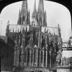 Skioptikonbild med motiv av katedralen i Köln, Hohe Domkirche St. Peter und Maria.