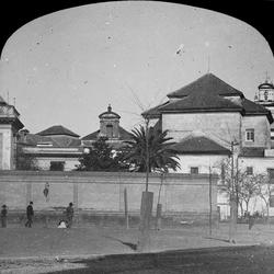 Skioptikonbild med motiv från Sigurd Curmans resor i Europa.