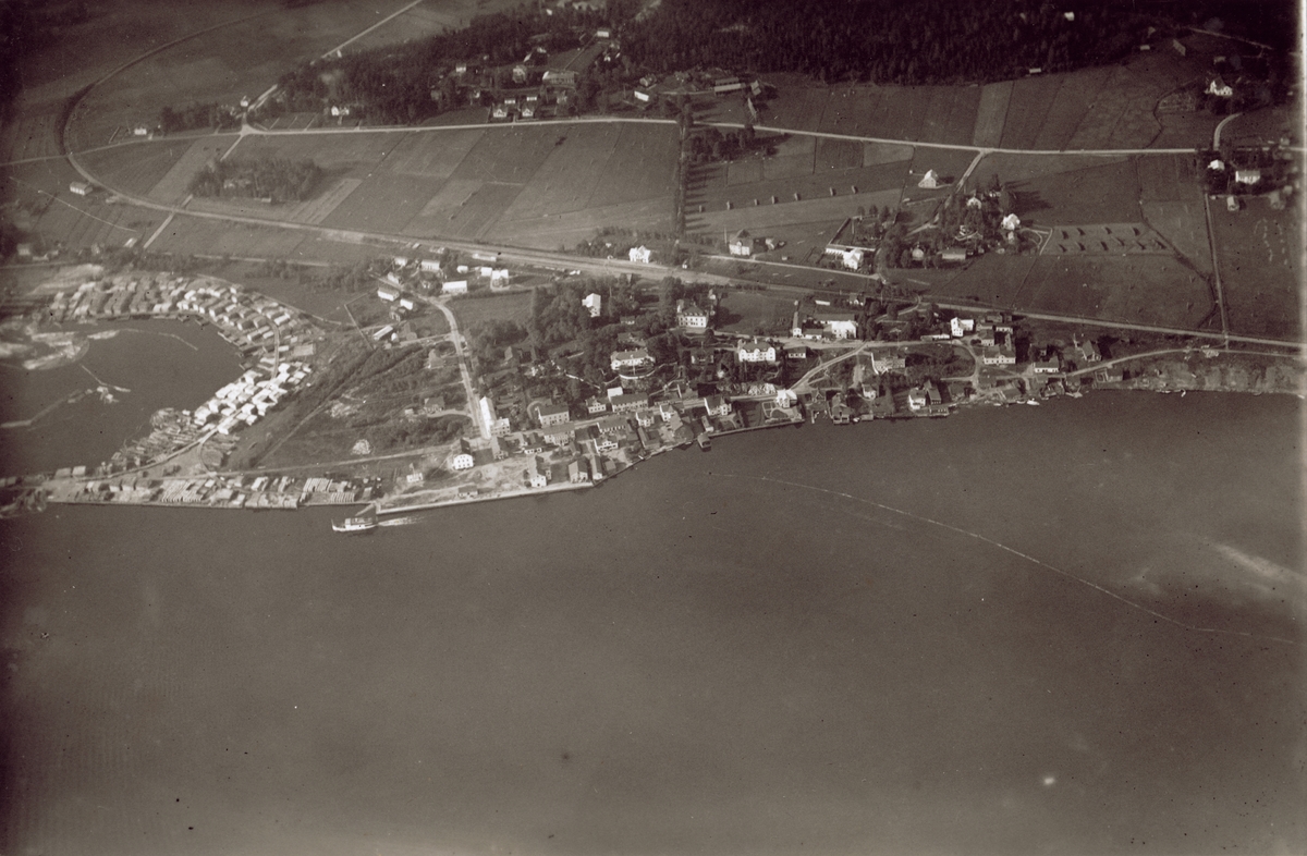 Flygfotografi över Nylands Sågverk, Ångermanland.