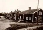 Smedbostäder vid Storebro Järnbruk, vid Stångån, Småland.