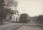 Nelhammars järnvägsstation i Ukna församling, Norra Tjust. Fotot vann pris i Svenska Turistföreningens pristävlan 1902.