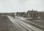 Gäfvunda järnvägsstation vid Mora-Vänerns Järnväg.