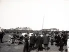 Marknadsplatsen i Floby före 1918. Långt bort syns gården Store Hed.