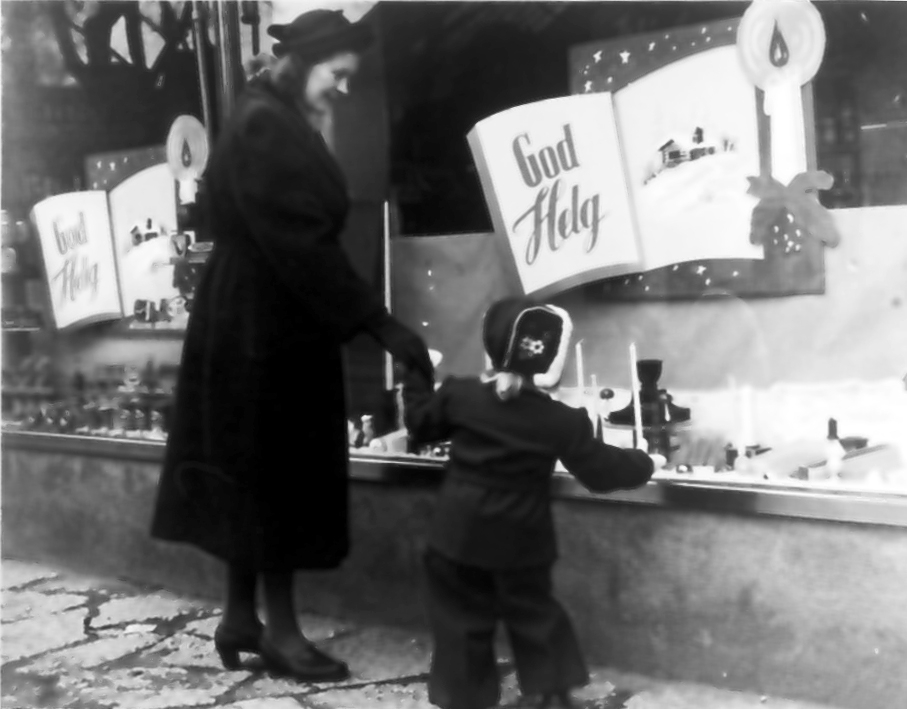 "I förväntans tider". Från utställningen "Falköping i bild" 1952.