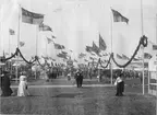 Totalvy över lantbruksutställningen vid Industri- och Lantbruksutställningen i Karlstad 1903. Bild från tidskriften Hemmets bildmaterial.