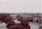 Falköping-Ranten. Stationsplanen, foto från Stationshusets tornbyggnad foto 1913.