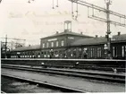 Falköping-Ranten. Rantens gamla station från spåren. omkr. 1925.