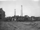 Hållplatsen Kyrkogårdsvägen, på Södertörnsvägen i Enskede 1910. Bilden kommer från tidskriften Hemmets bildmaterial.