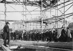 Andrées Polarexpedition 1897. Ballonghusets montering i Göteborg 1896.