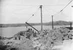 Stenhuggeri i Bovallstrand, Bohuslän, 1924.